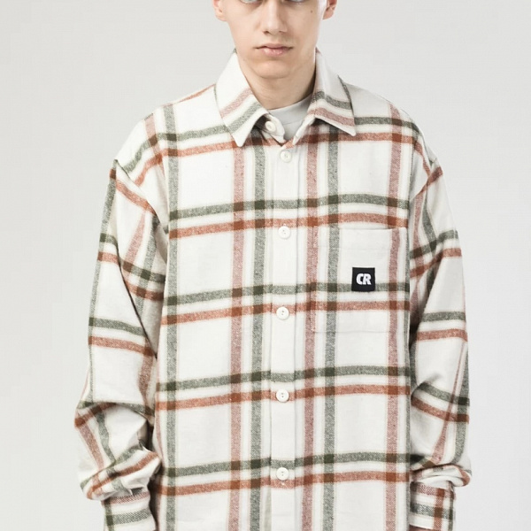 Рубашка CODERED Harbor 2 Молочный / Кирпичный / Зеленый темный / Бежевый