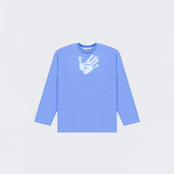 Лонгслив UNIFORM Thermo minilogo голубой/белый