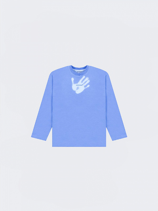 Лонгслив UNIFORM Thermo minilogo голубой/белый