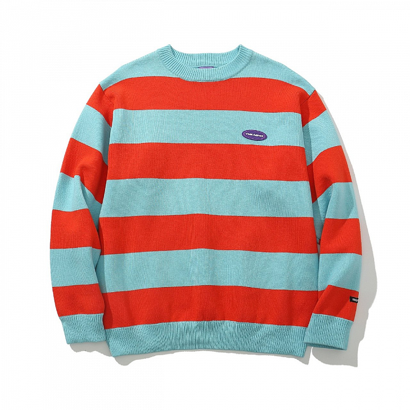 Свитшот YMKA SHIX "Two strips" голубо-оранжевый