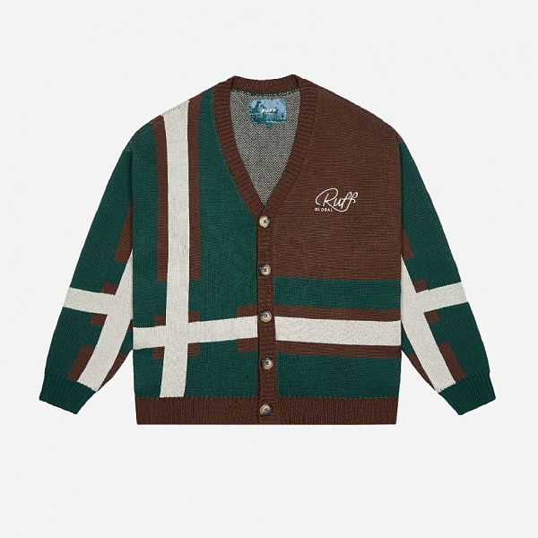 Кардиган RUFF хлопковый Зеленый