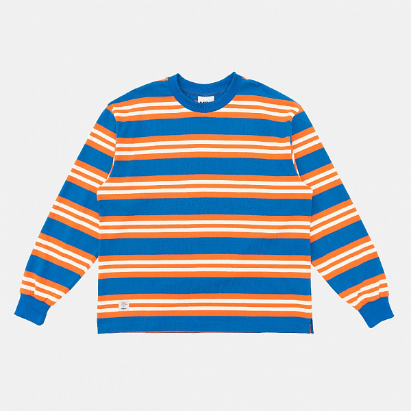 Лонгслив МЕЧ SS23 LS STRIPES Lapis/Fire/White Синий/Оранжевый