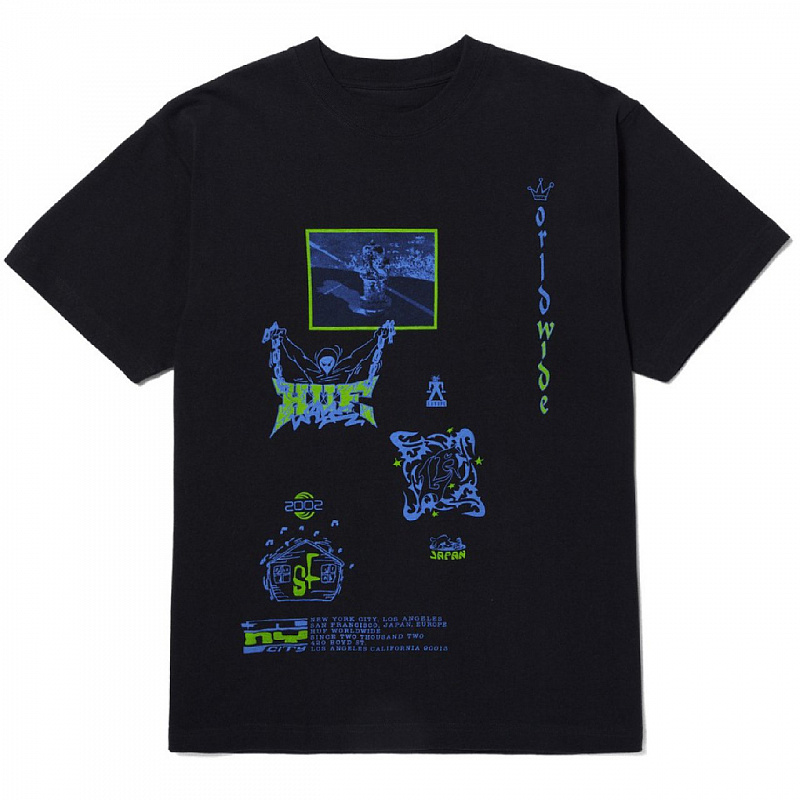Футболка HUF ZINE S/S WASHED TEE WASHED BLACK