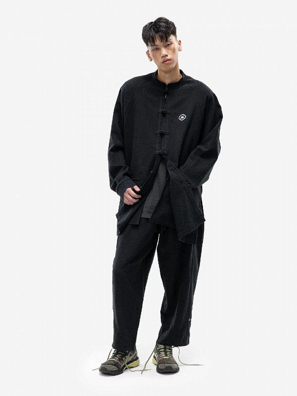 Брюки RICE PANASIAN RAMI PANTS BLACK low