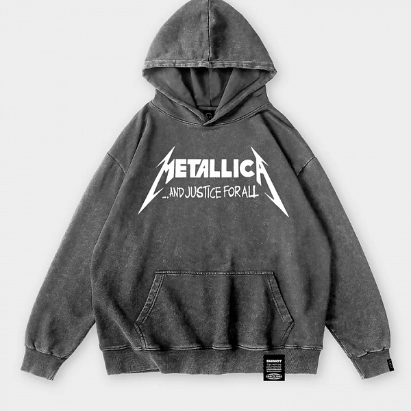 Худи SHMOT "METALLICA 2" GARMENT DYE серый