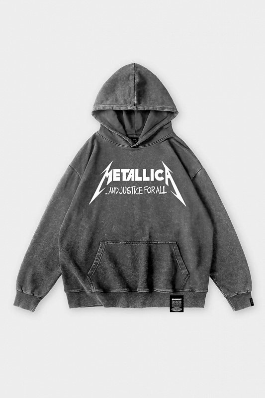 Худи SHMOT "METALLICA 2" GARMENT DYE серый
