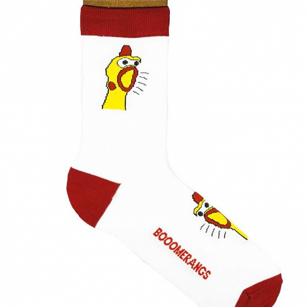 Носки BOOOMERANGS (Курица) Белый