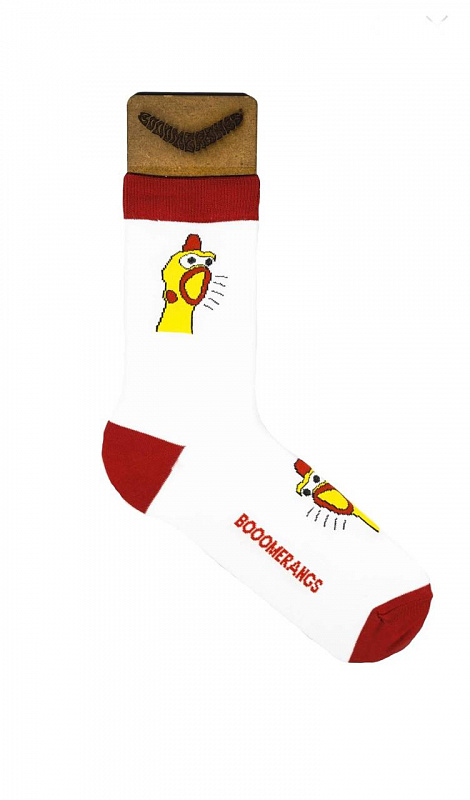 Носки BOOOMERANGS (Курица) Белый