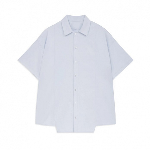 Рубашка RICE KINOMO SHIRT BLUE WITH COLLAR SHORT SLEEVE