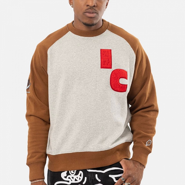 Свитшот ICECREAM STACK EM UP CREWNECK HEATHER GREY/BROWN