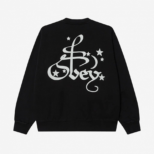 Свитшот OBEY SPELLBOUND FADED CREW DIGITAL BLACK FADED WASH