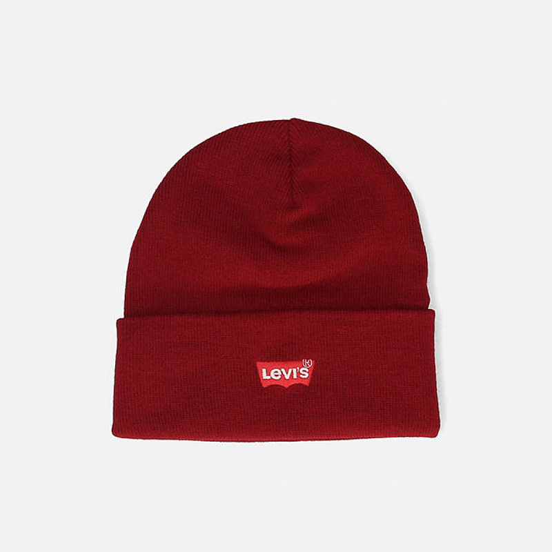 Шапка LEVIS RED BATWING EMBROIDERED SLOUCHY BEANIE красный