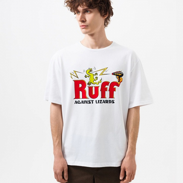 Футболка RUFF "Against Lizards" white