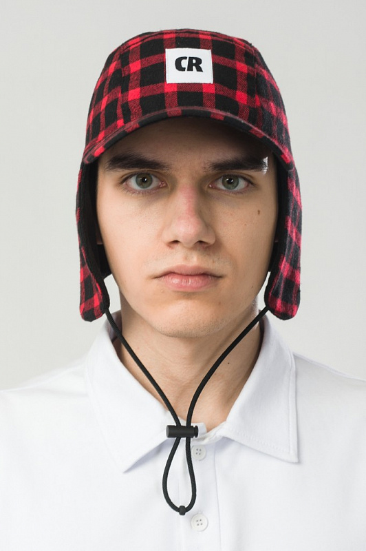 1Кепка CODERED с ушами Ear Panel Черный/Красный