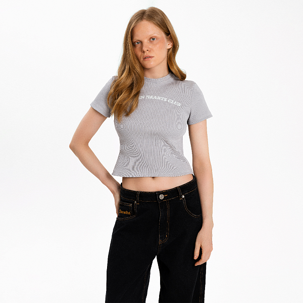 Футболка Dissident женская "BHC Arch" серая