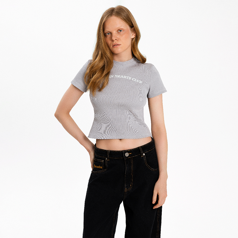 Футболка Dissident женская "BHC Arch" серая