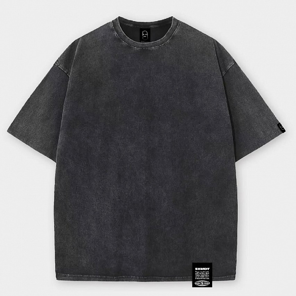 Футболка SHMOT "BLANK", GARMENT DYE черный