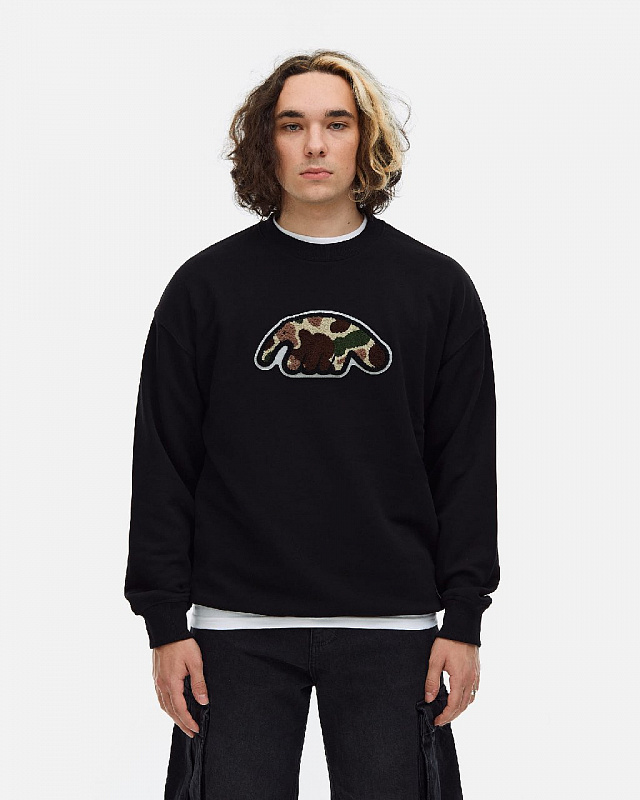 Толстовка ANTEATER Crewneck-Black-Camo-Logo