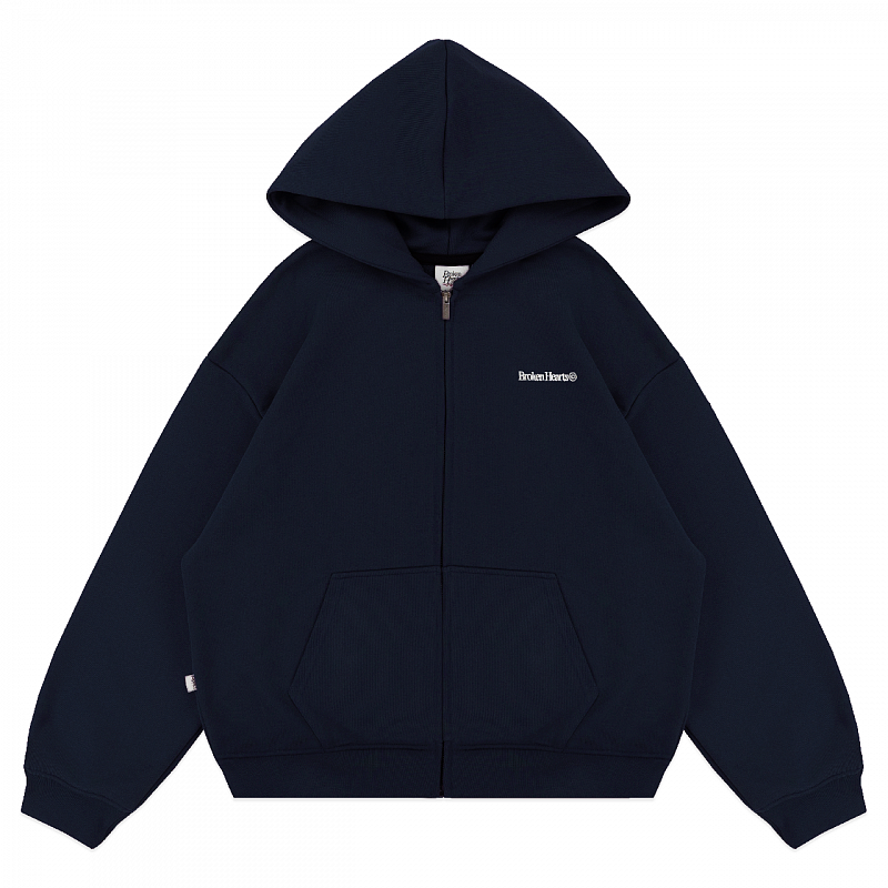 Худи Dissident на молнии "Hearts Copyright" темно-синее