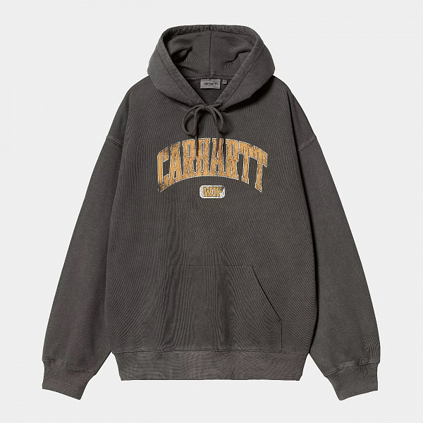 Худи CARHARTT WIP Hooded Library Sweat BLACK (GARMENT DYED)