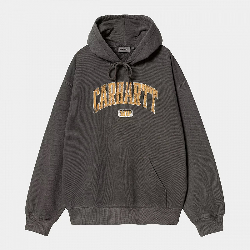 Худи CARHARTT WIP Hooded  Library Sweat BLACK (GARMENT DYED)