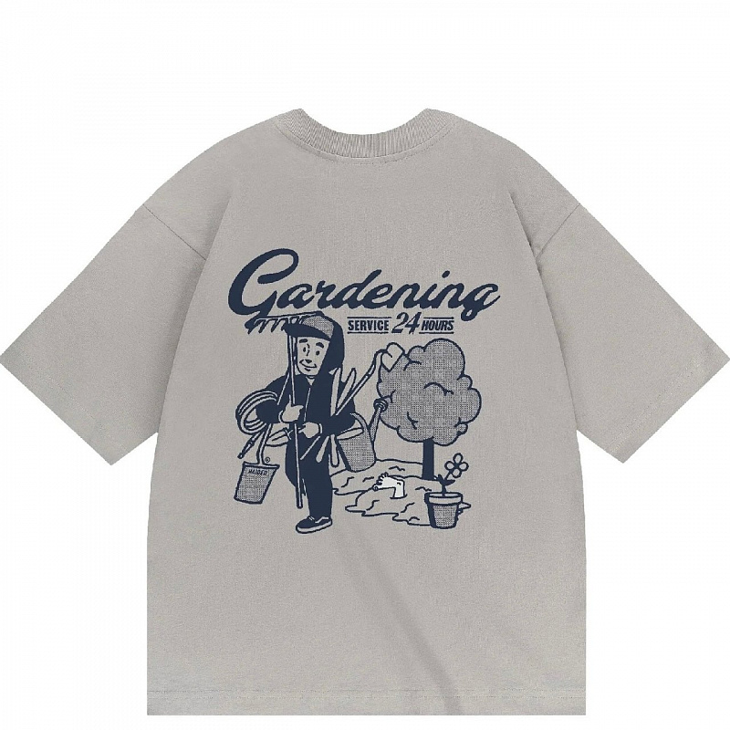 Футболка HAIDED GARDENING RLXD HW TEE steel.grey