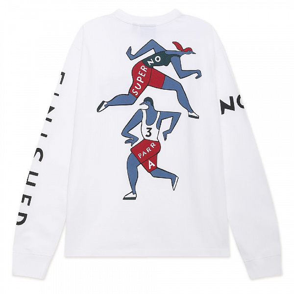 Лонгслив BY PARRA Not finished long sleeve t-shirt WHITE