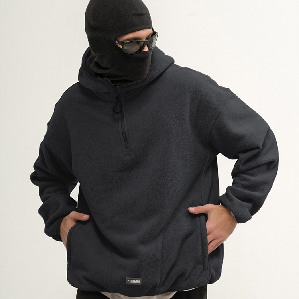 Худи KUL'TURA "HALF ZIP FLEECE" темно-серый