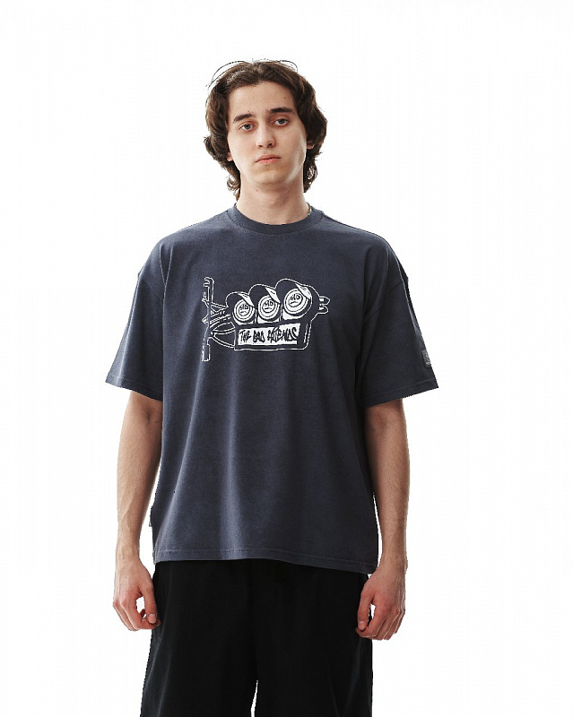 Футболка THE BAD FRIENDS "Traffic" 220г серый винтаж
