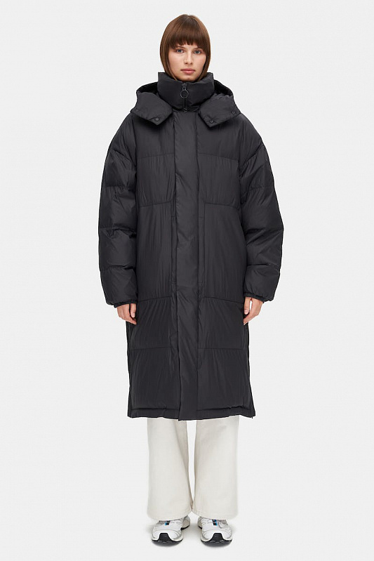 Пуховик женский SHU оверсайз чёрный