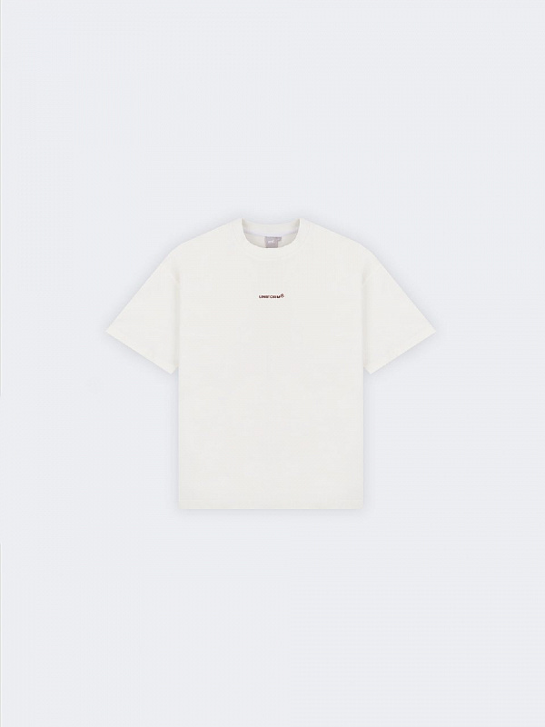 Футболка UNIFORM Heavy minilogo молочный/бордовый