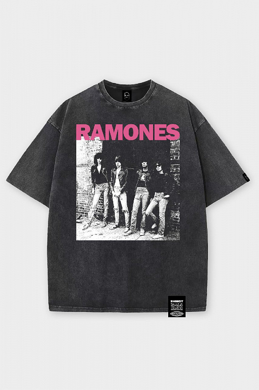 Футболка SHMOT "RAMONES" GARMENT DYE черный