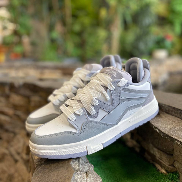 Кеды LI-NING WAVE PRO SE sharkskin/basic white/sleet серый/белый