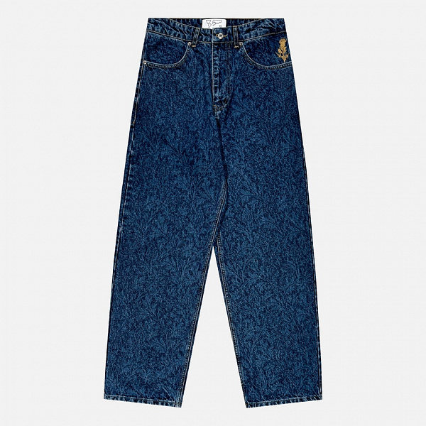 Джинсы ISSAYA Loose Ghost Pattern Blue