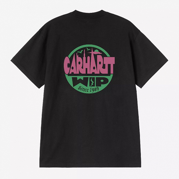 Футболка CARHARTT WIP S/S Luggage Label T-Shirt BLACK