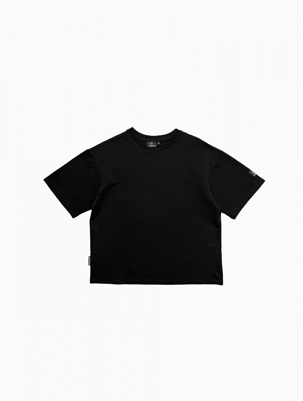 Футболка THE BAD FRIENDS UNIBasic left sleeve logo 250гр Черный