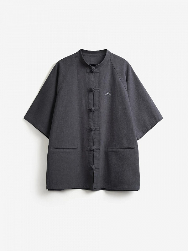 Рубашка RICE CHINESE SHIRT SHORT SLEVEE GRAFIT