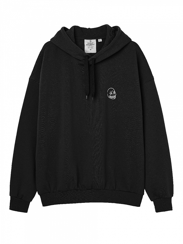 Худи Cheap Monday Goal hood Faint skull mini BLACK