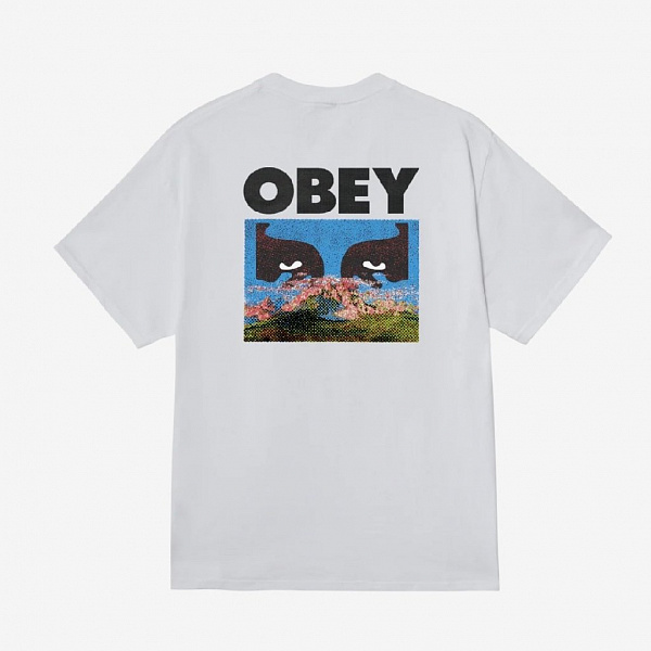 Футболка OBEY IN A DIFFERENT PLACE VINTAGE WHITE