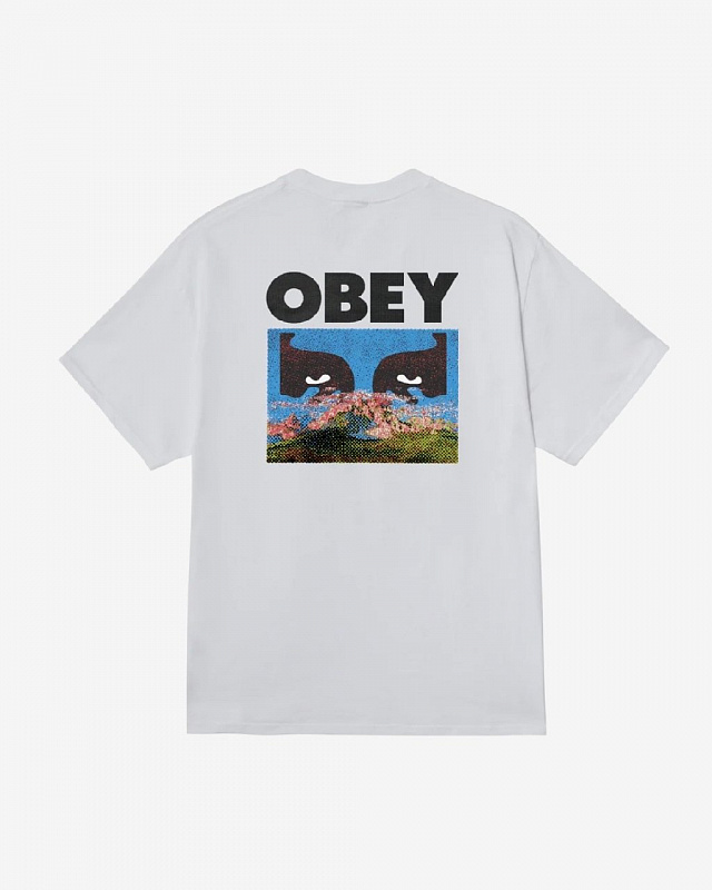 Футболка OBEY IN A DIFFERENT PLACE VINTAGE WHITE