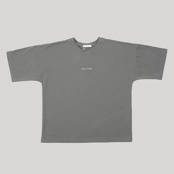 Футболка ONE TWO LOGO Pewter