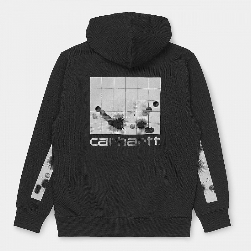 Толстовка CARHARTT WIP  Hooded Reflective Headlight Sweatshirt BLACK / REFLECTIVE GREY