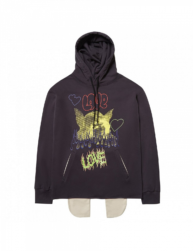 Толстовка ZIQ & YONI TECH LOVE AW18 серая