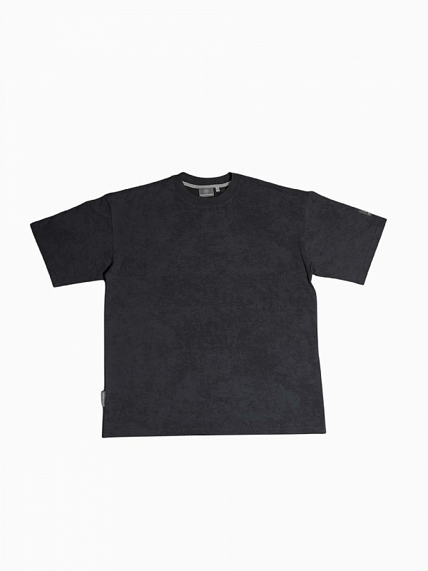 Футболка THE BAD FRIENDS Basic left sleeve logo 220г серый винтаж