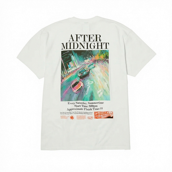 Футболка HUF AFTER MIDNIGHT S/S TEE WHITE
