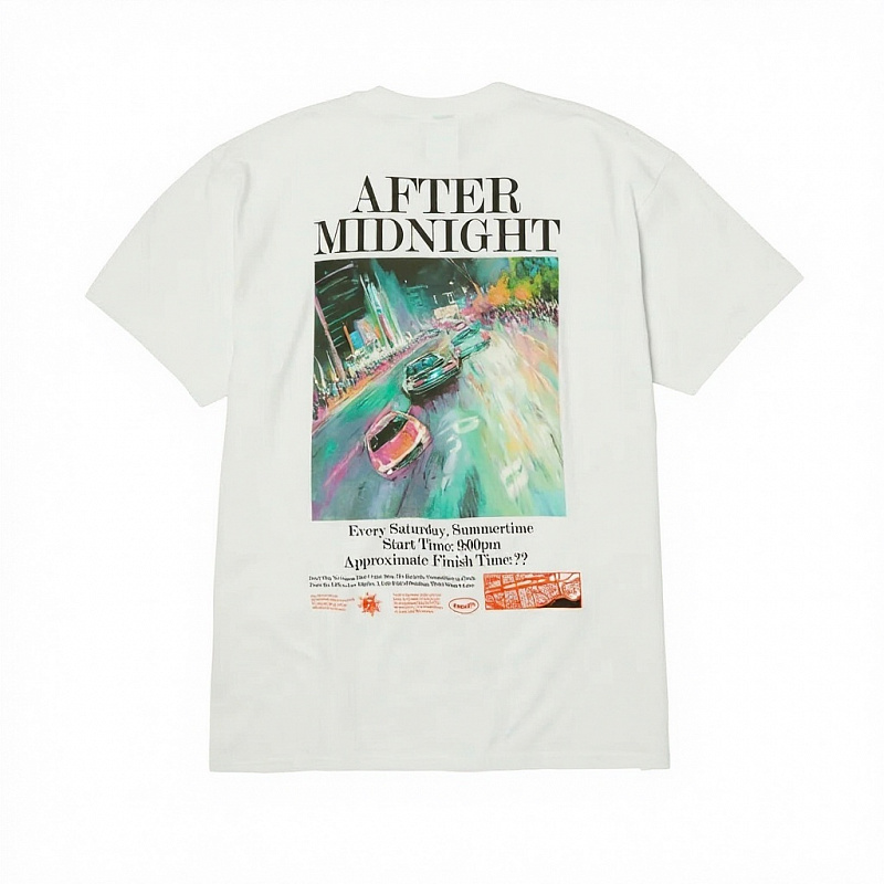 Футболка HUF AFTER MIDNIGHT S/S TEE WHITE
