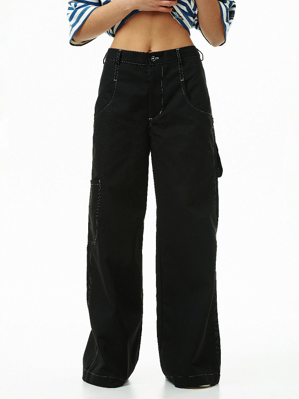 Брюки THE BAD FRIENDS RAVE канвас черный