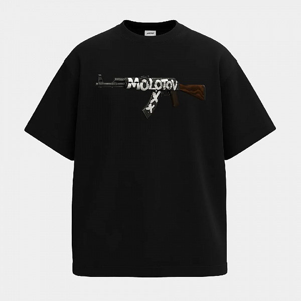 Футболка MOLOTOV Base Ak Tag AW'25 White Черный