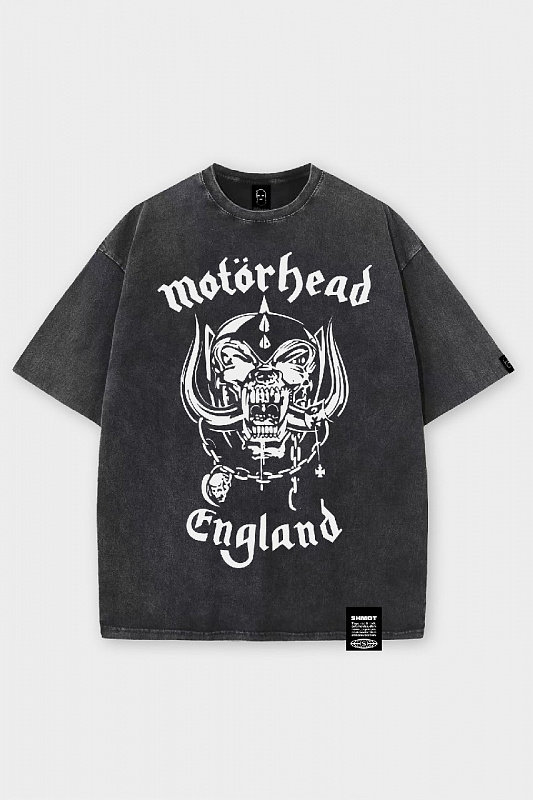 Футболка SHMOT "MOTORHEAD", GARMENT DYE черный