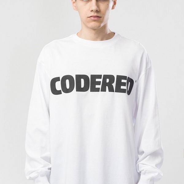 1Лонгслив CODERED Oversleeve Logo R Белый